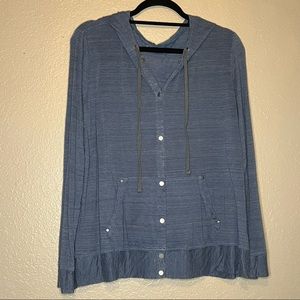 Eileen Fisher snap front cardigan size L